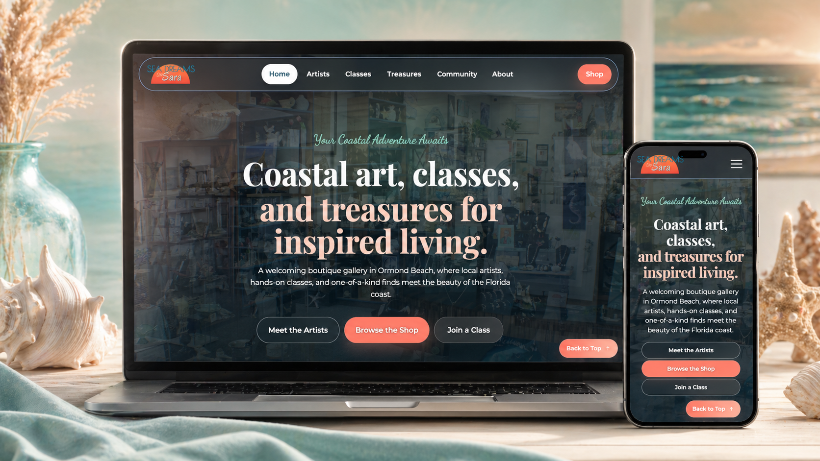 Custom website design portfolio project by Chenzo Designs