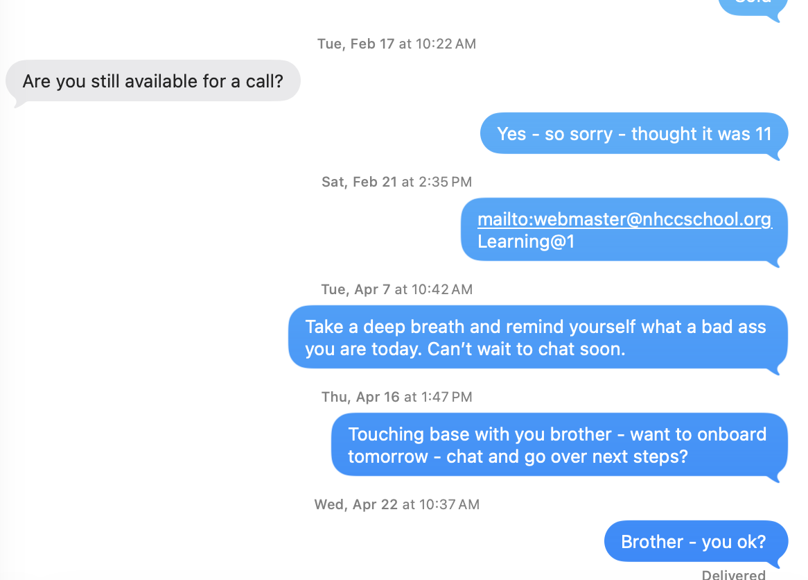 Message screenshot 1