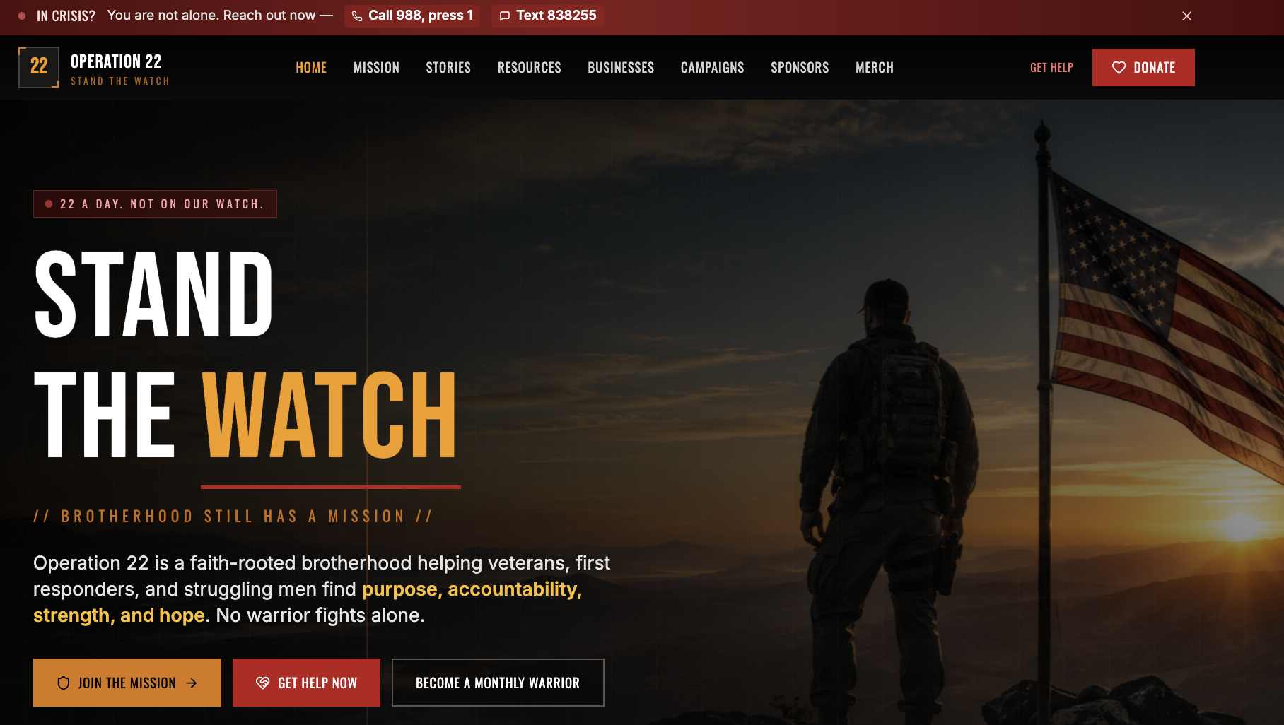 Operation 22 website preview