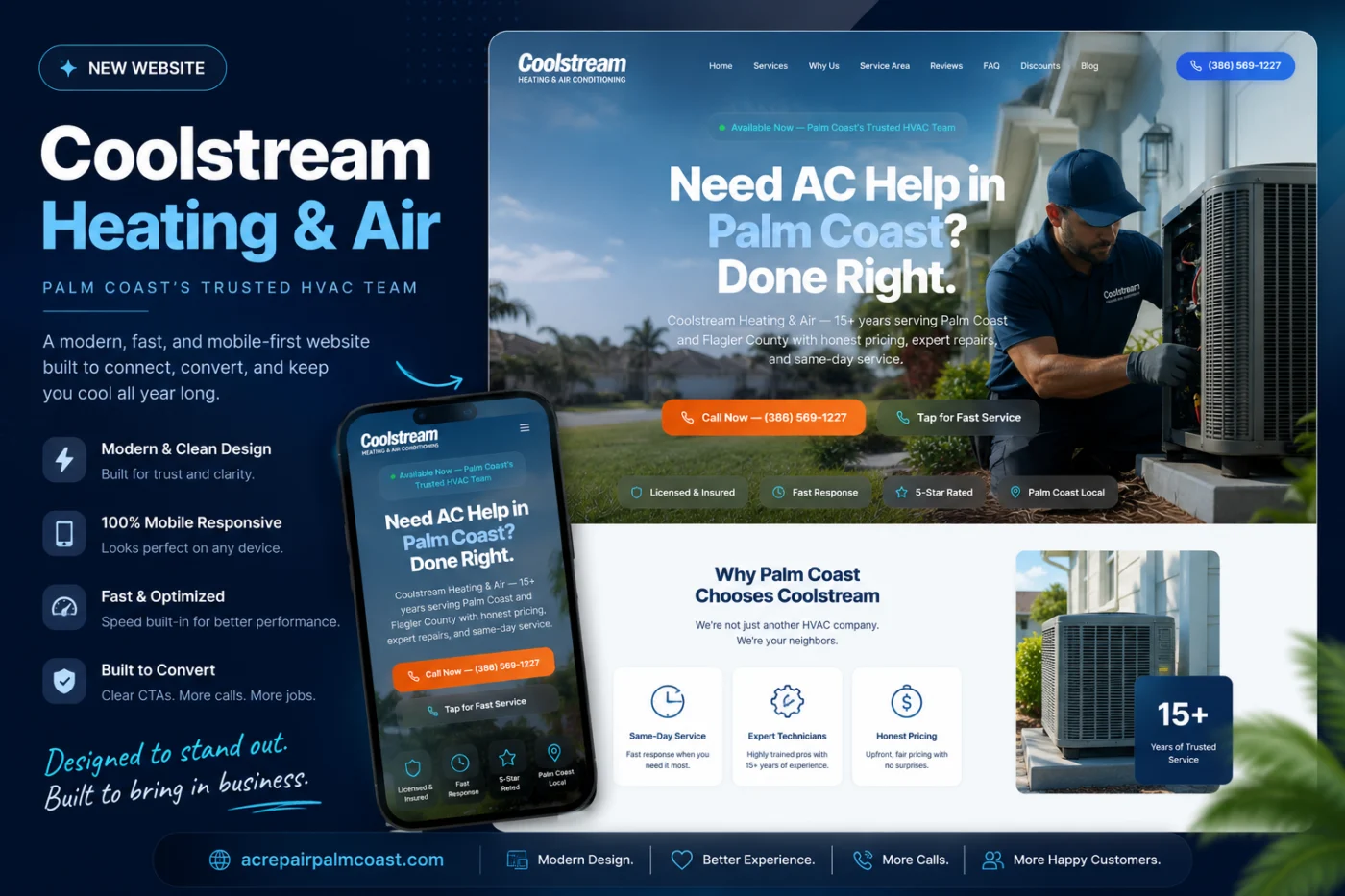 AC Repair Palm Coast website preview