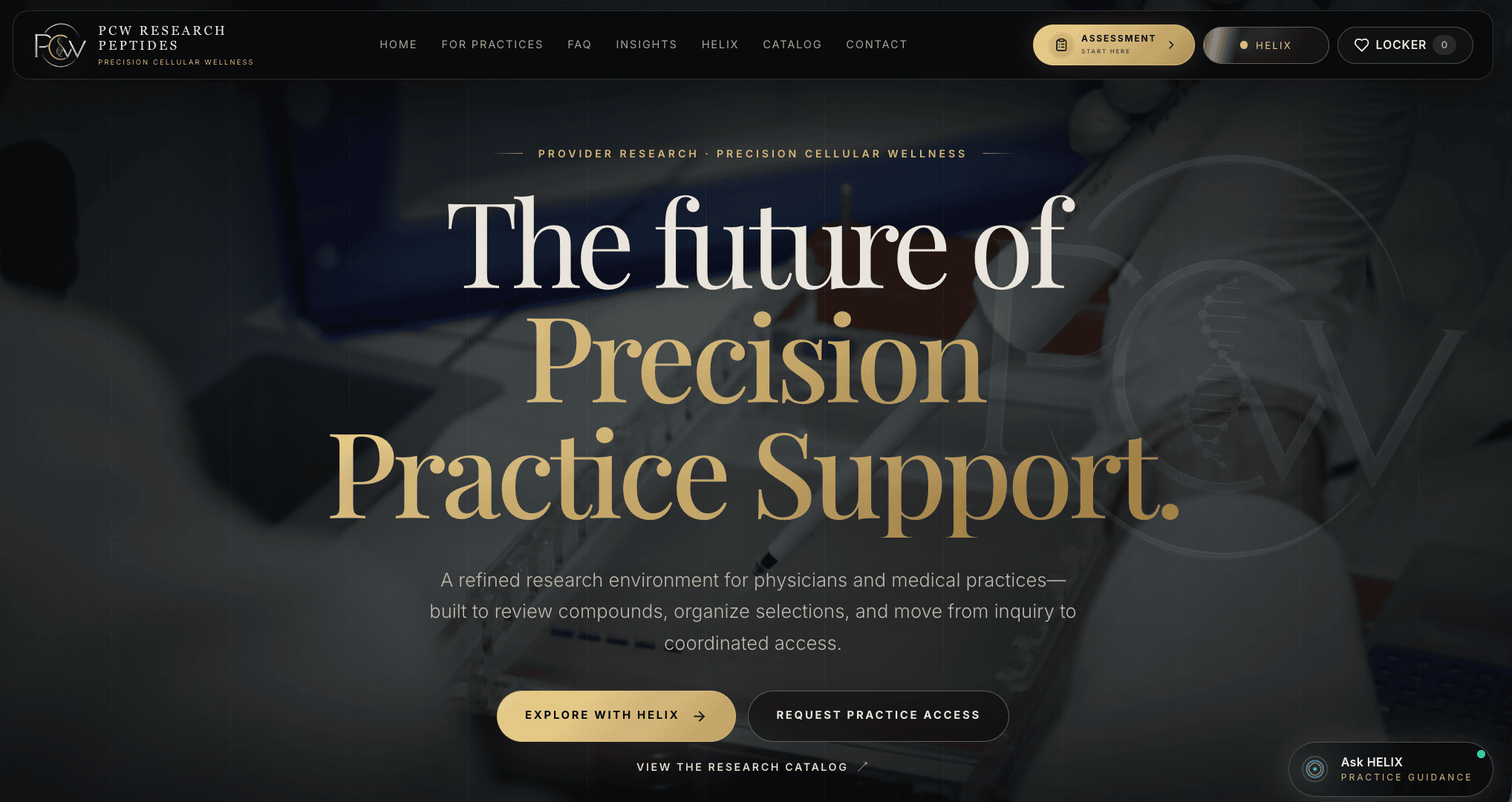 Precision Cellular Wellness website project showcase