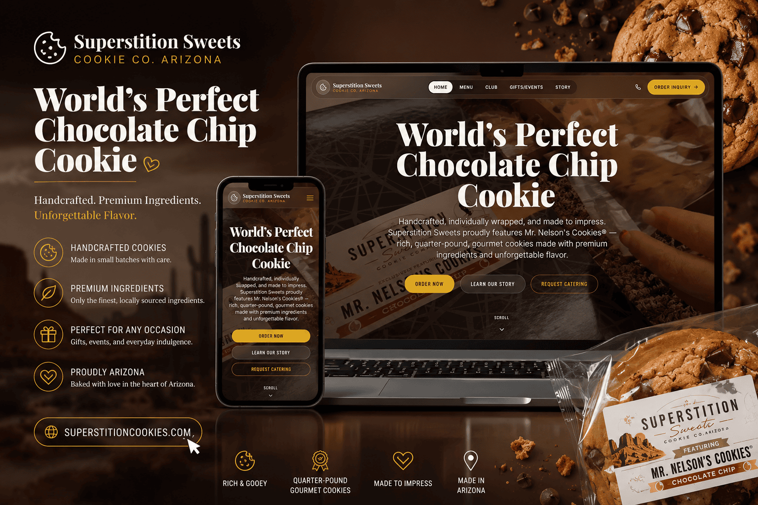 Superstition Sweets ecommerce website designed by Chenzo Designs