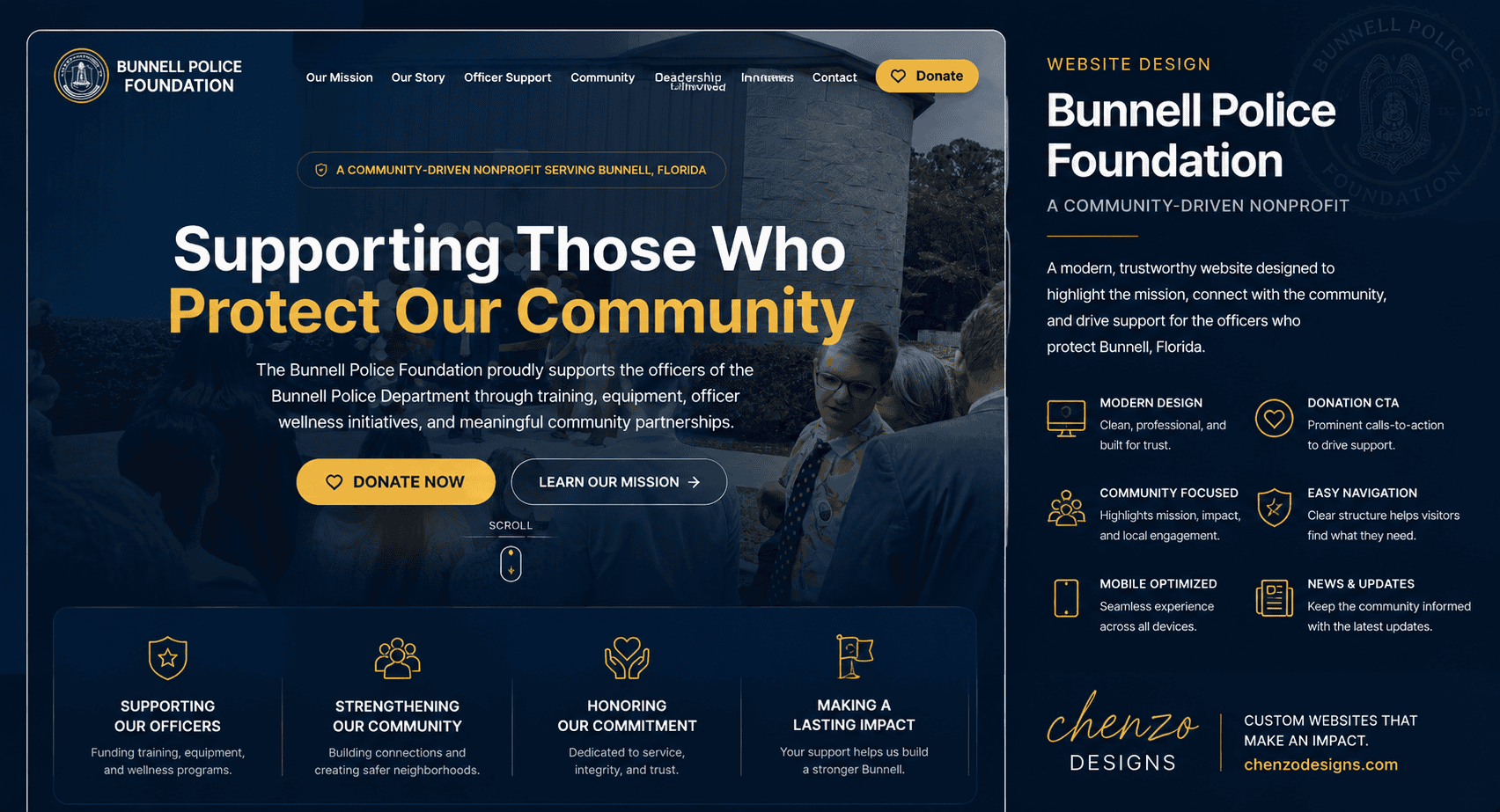 Bunnell Police Foundation website preview