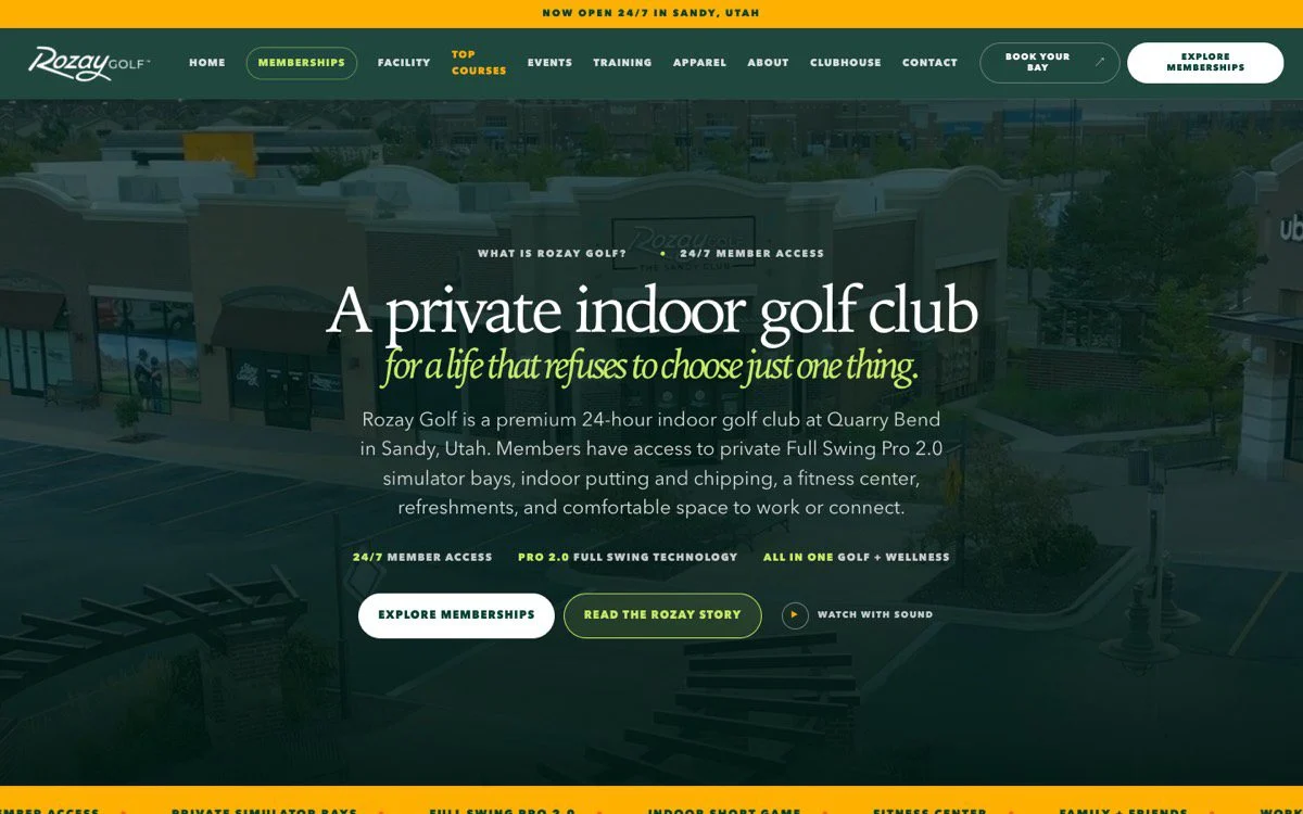 Rozay Golf website preview