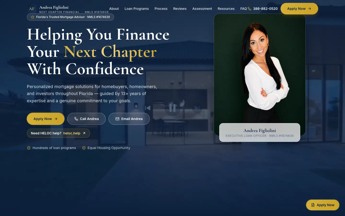 Apply with Andrea website by Chenzo Designs