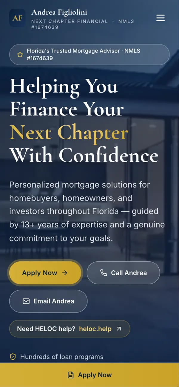 Apply with Andrea on a phone