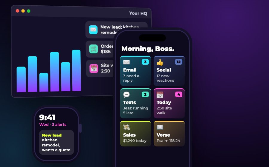 Custom Mac, iPhone and Apple Watch app by Chenzo Designs