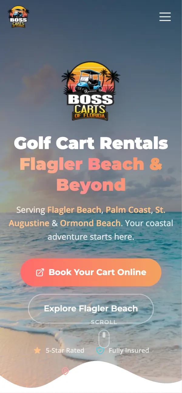 Boss Carts of Florida on a phone