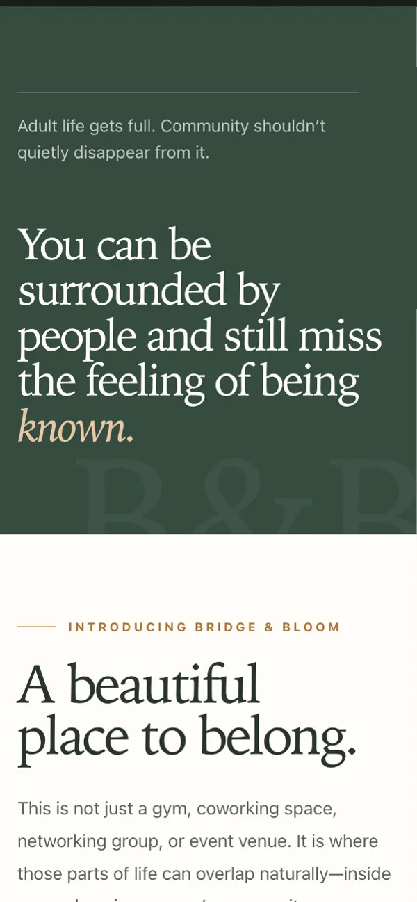 Bridge & Bloom Women's Club on a phone