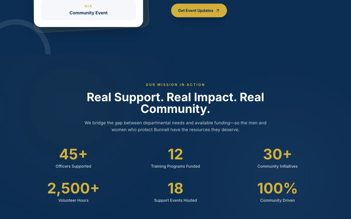 Bunnell Police Foundation website detail