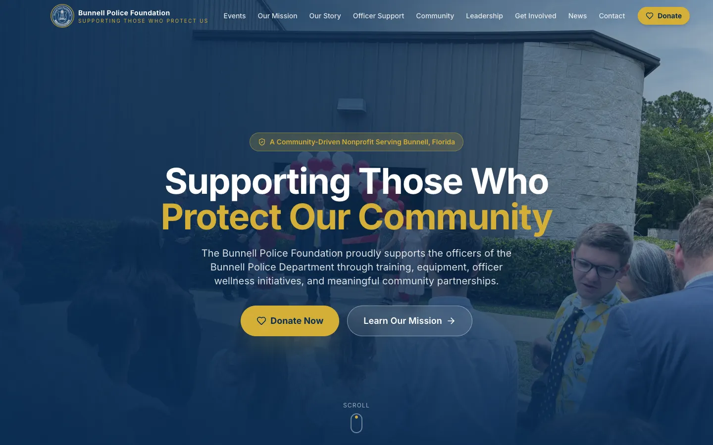 Bunnell Police Foundation website by Chenzo Designs