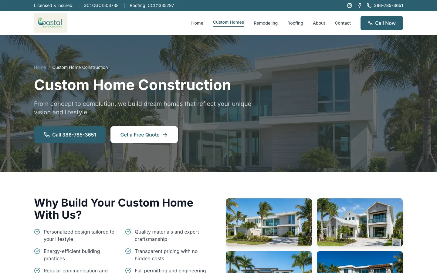 Coastal Home Creations & Roofing: Structure