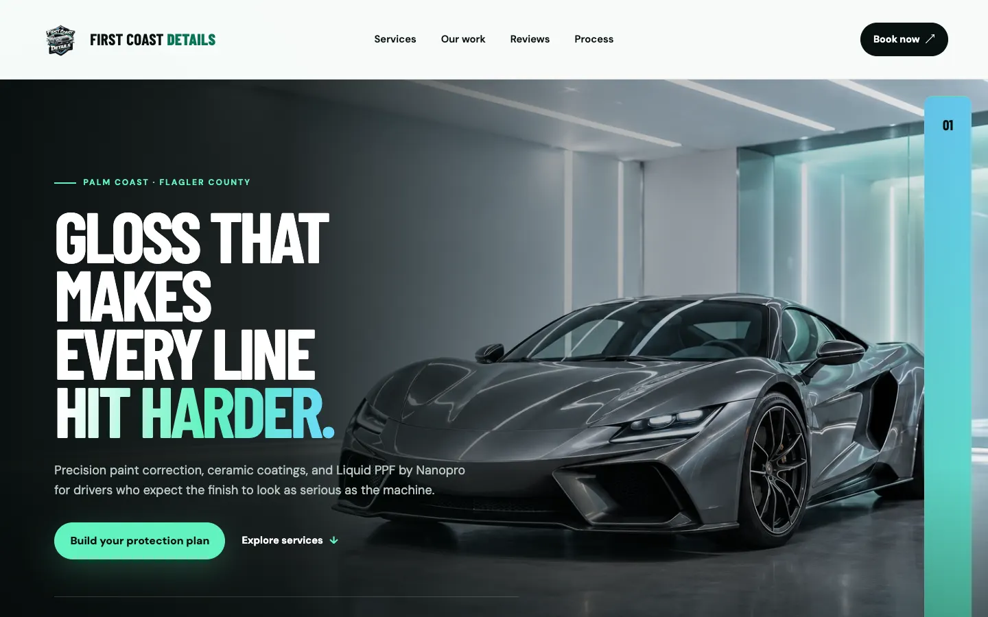 First Coast Details website by Chenzo Designs