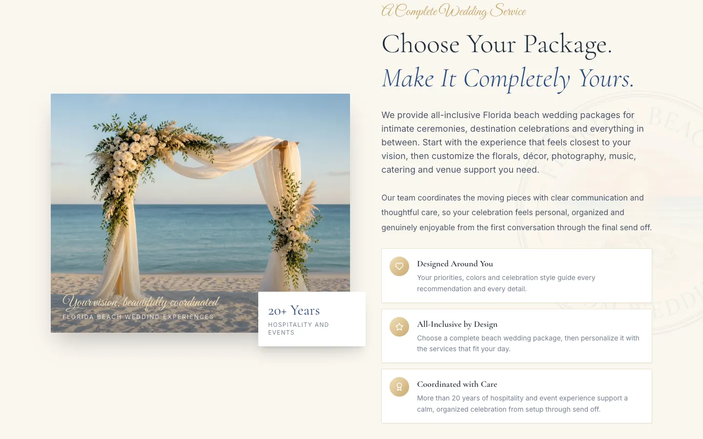 Florida Beach & Custom Weddings: The planner