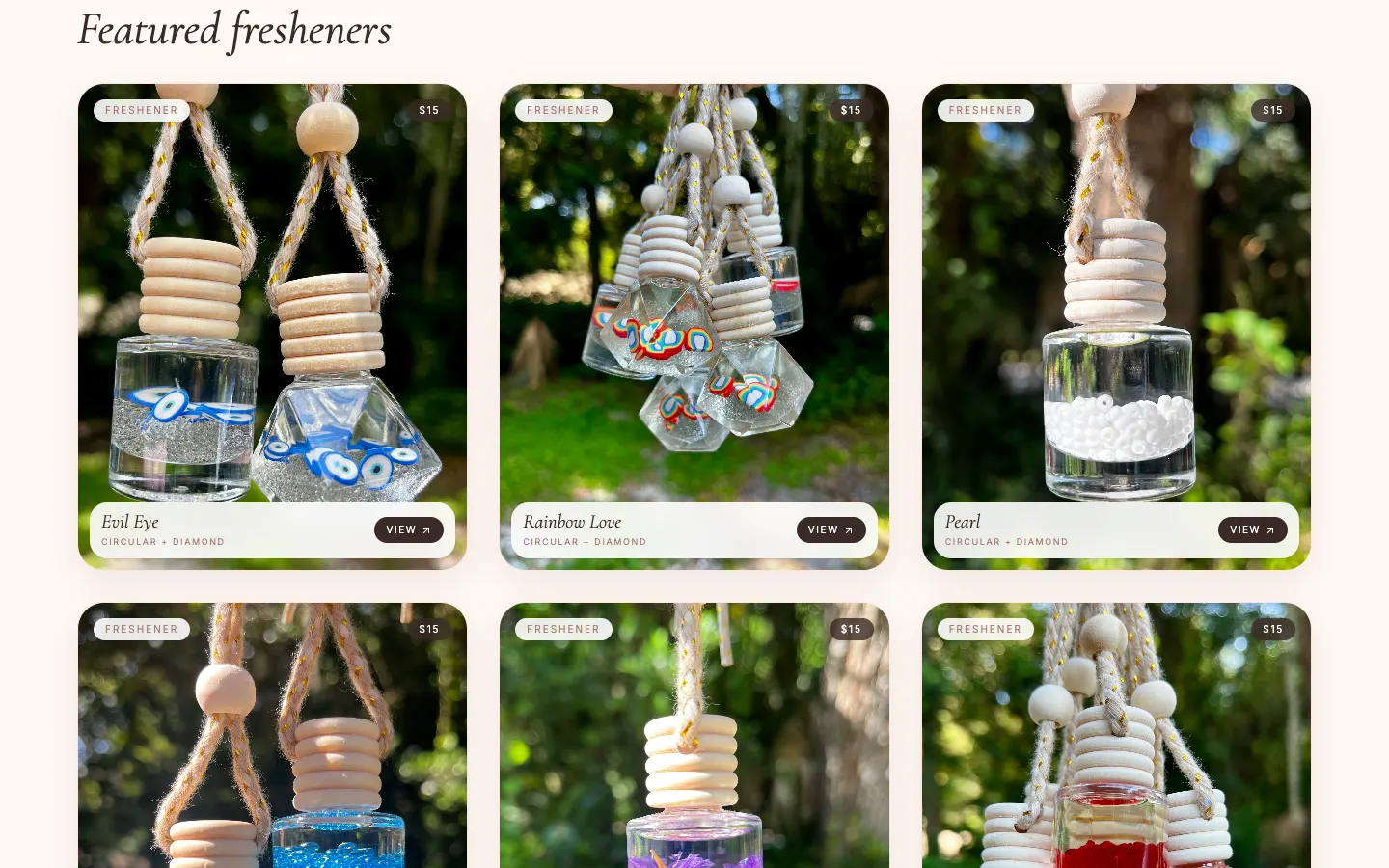 HammockMa Fresheners website detail