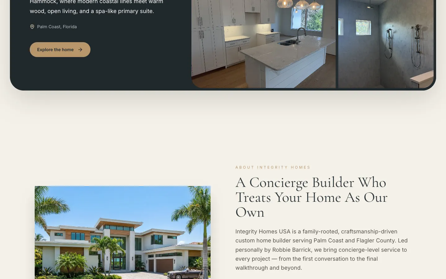 Integrity Homes Co. website detail