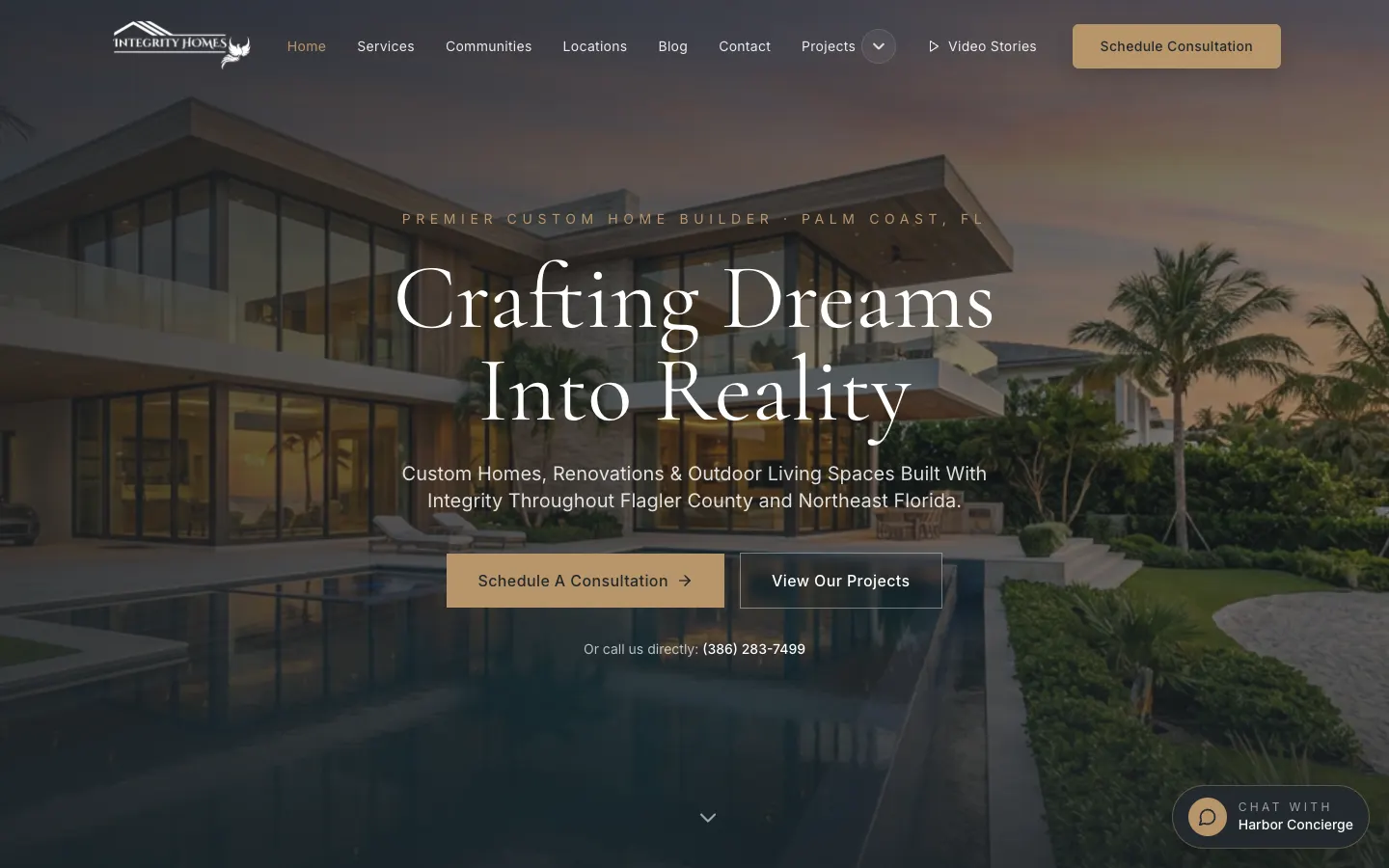 Integrity Homes Co. website by Chenzo Designs