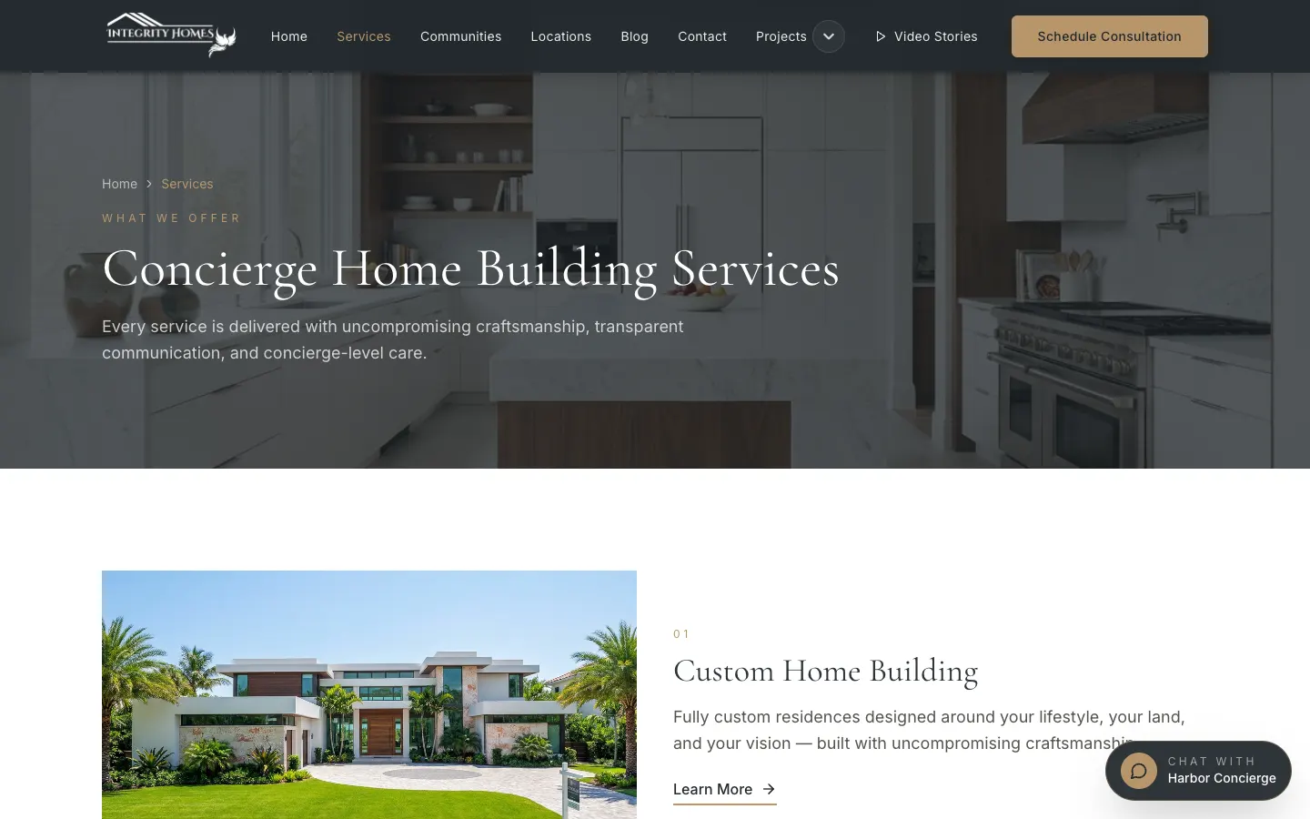 Integrity Homes Co.: The services