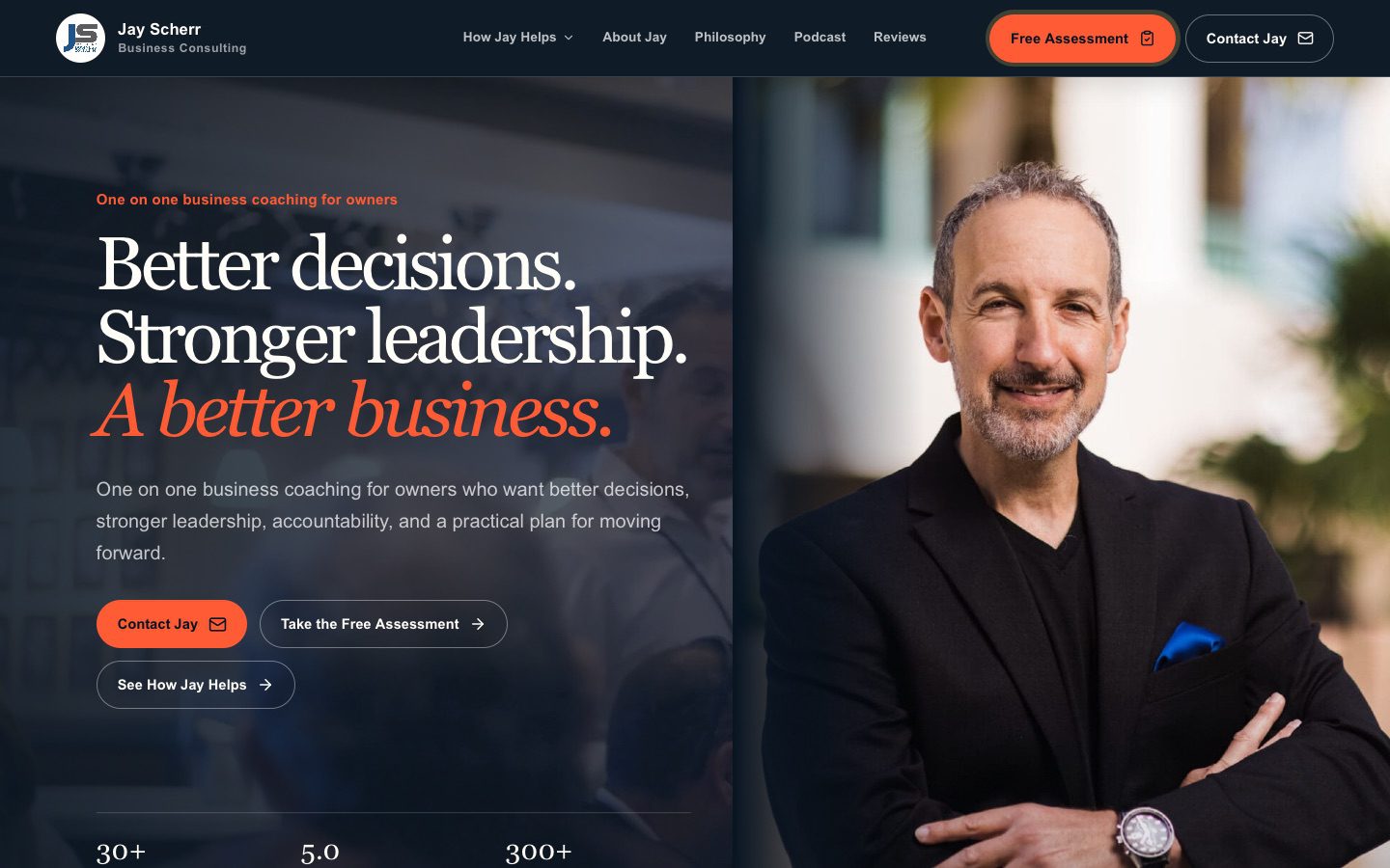 Jay Scherr Business Consulting website preview