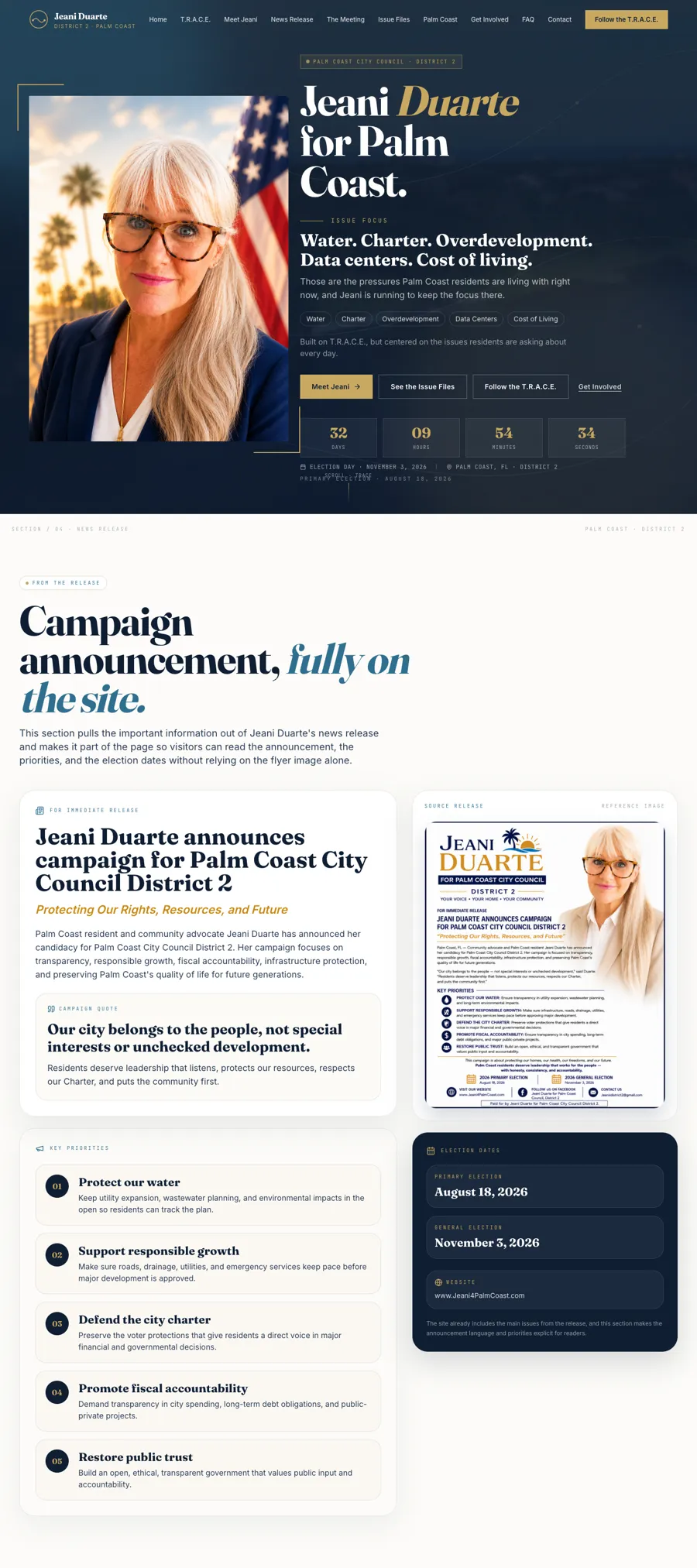 Jeani for Palm Coast website by Chenzo Designs