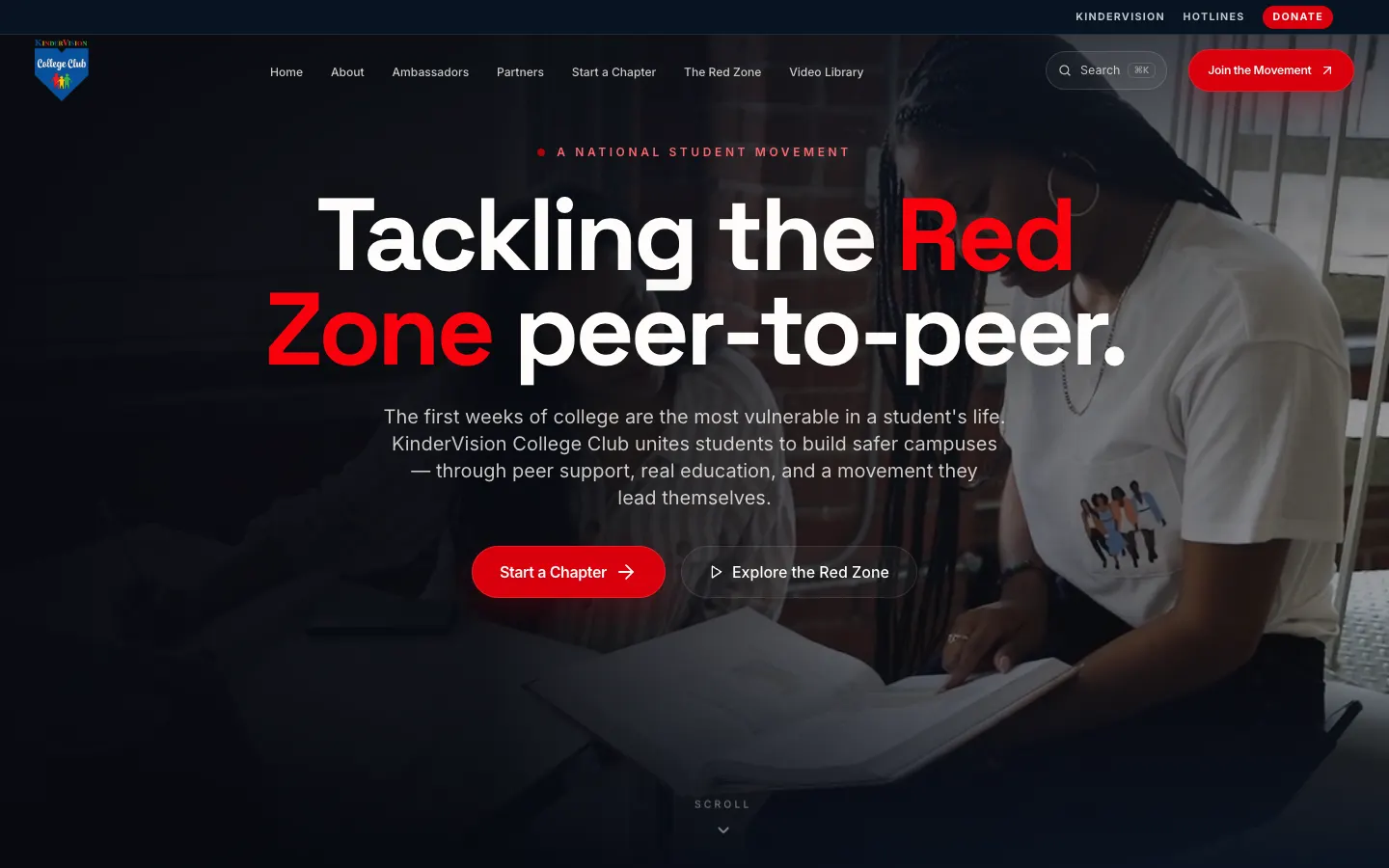 KinderVision College Club website by Chenzo Designs