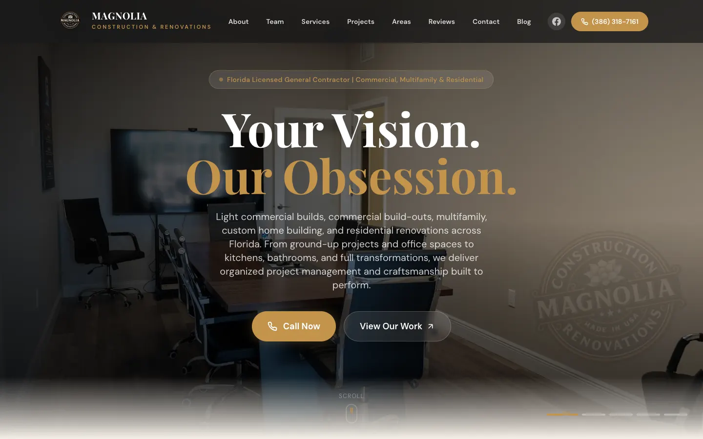 Magnolia Construction & Renovations website by Chenzo Designs