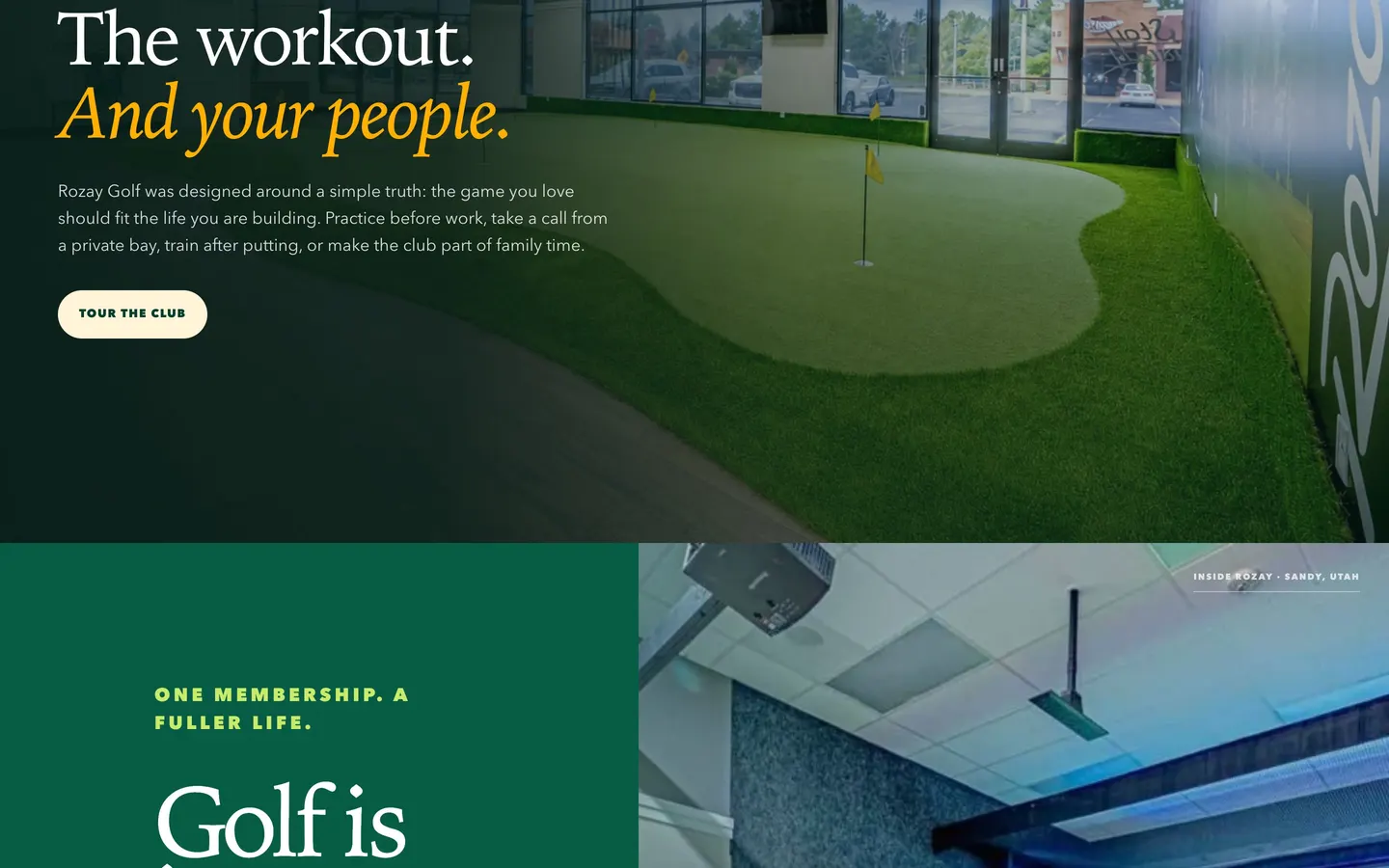 Rozay Golf website detail