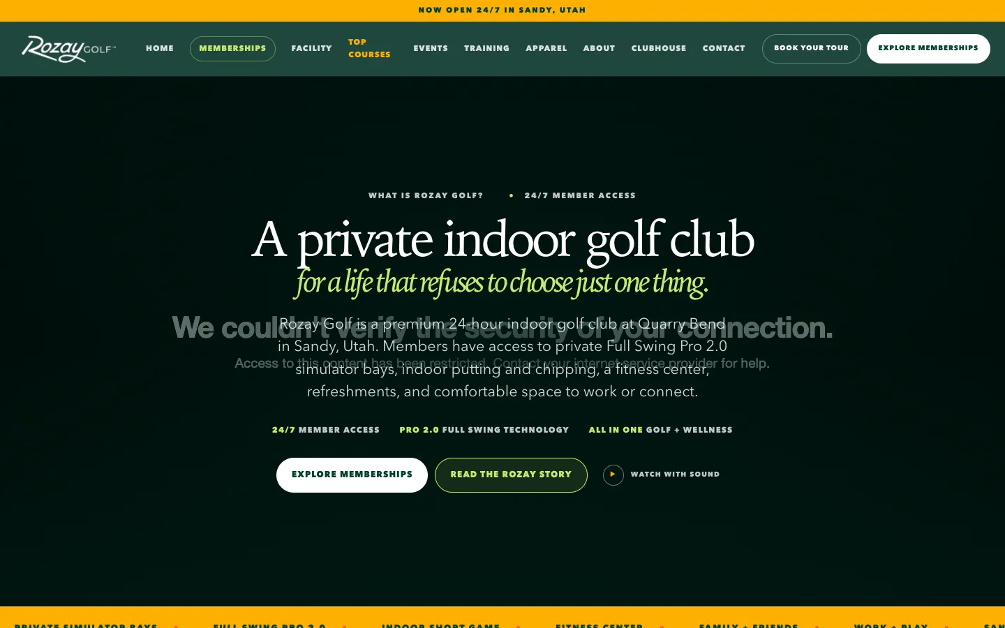 Rozay Golf website by Chenzo Designs