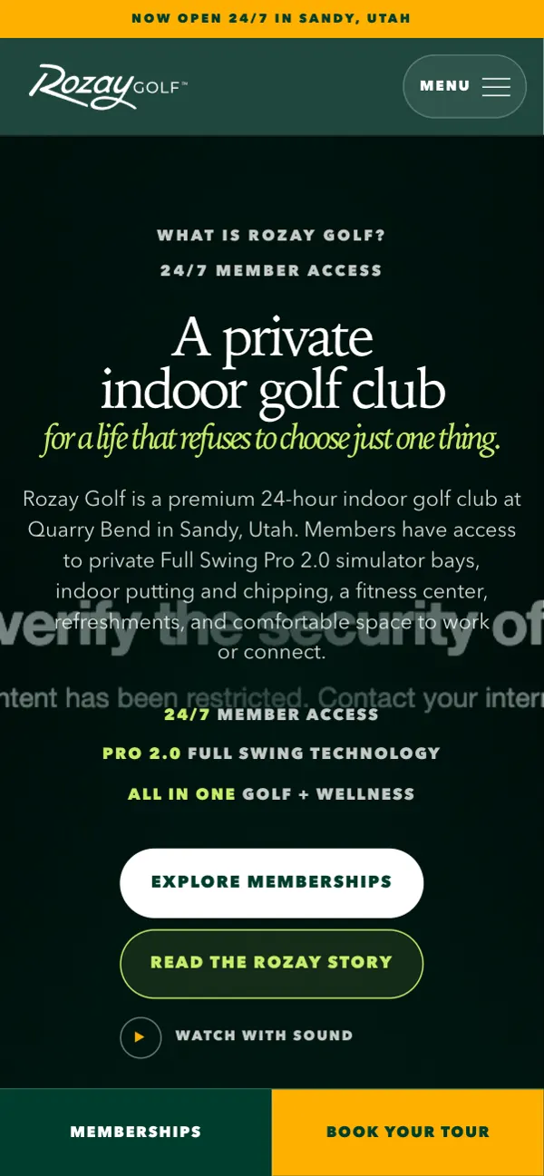 Rozay Golf on a phone
