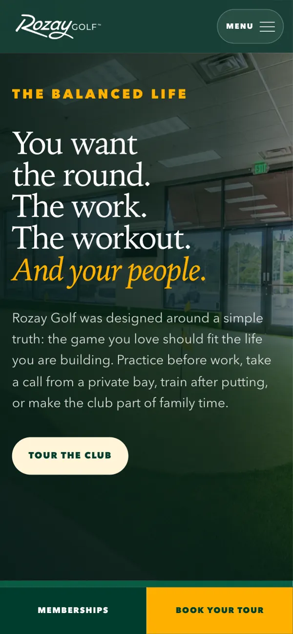 Rozay Golf on a phone