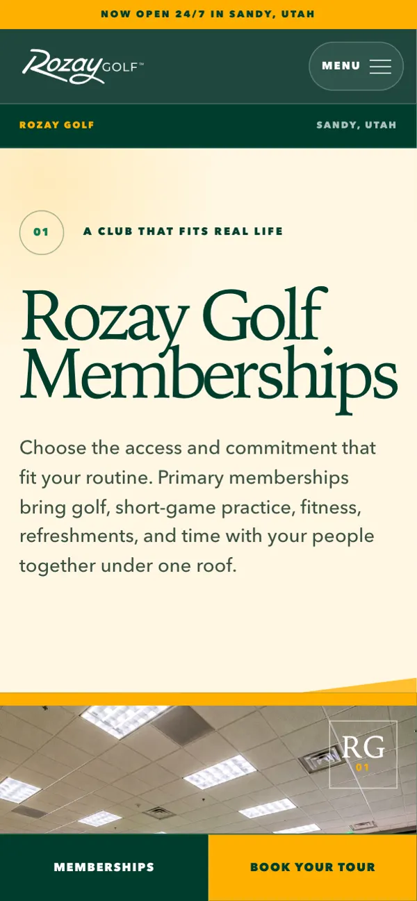 Rozay Golf on a phone