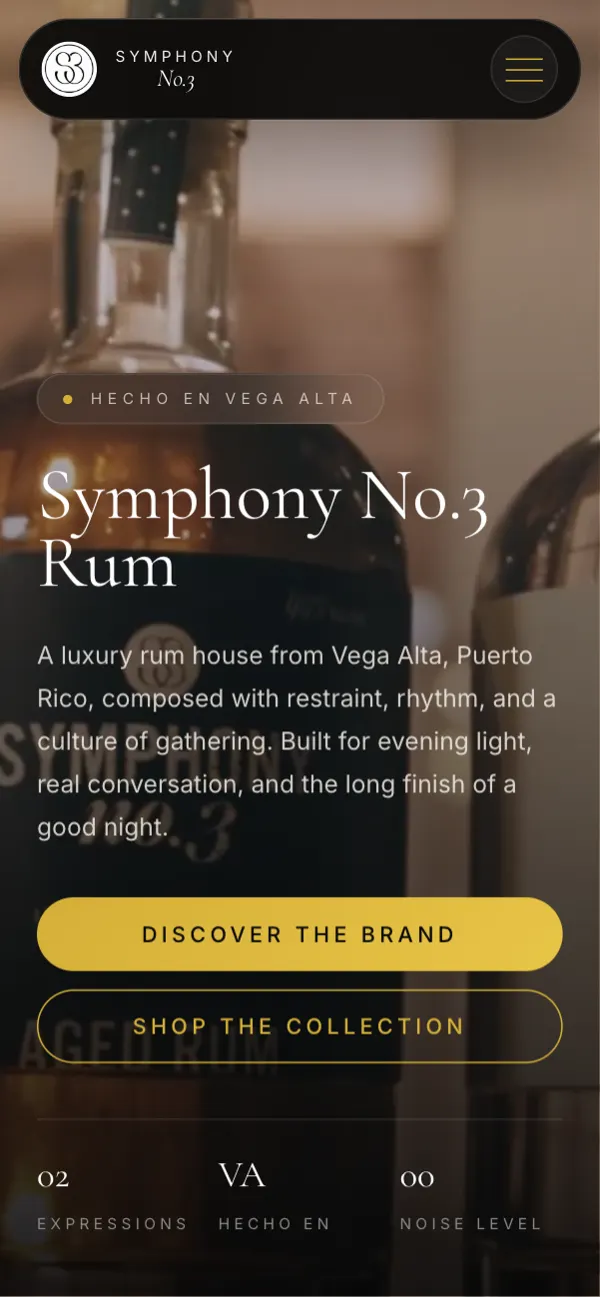 Symphony No. 3 Rum on a phone