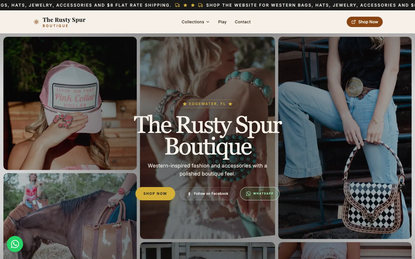 The Rusty Spur Boutique website by Chenzo Designs