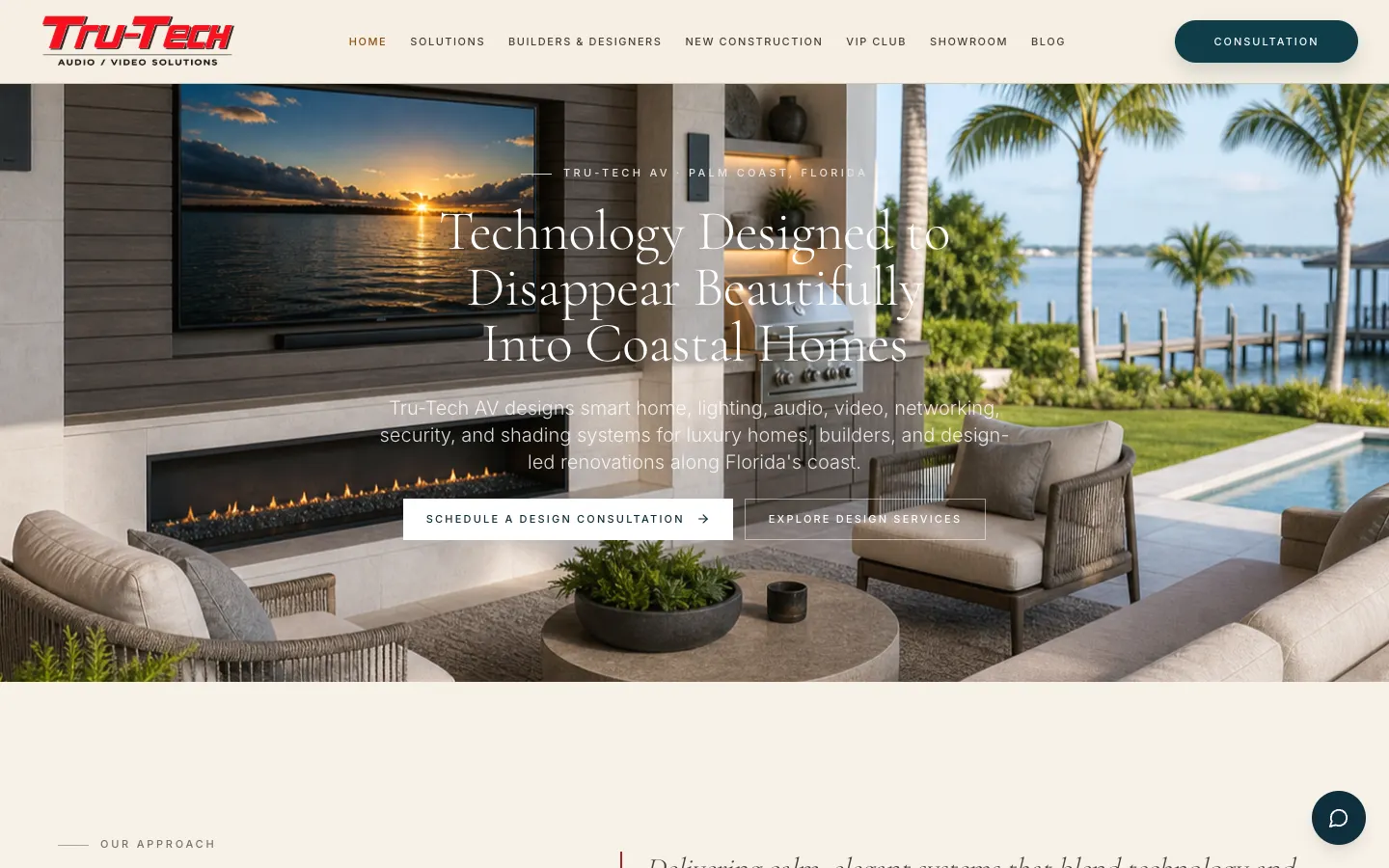Tru-Tech AV website by Chenzo Designs