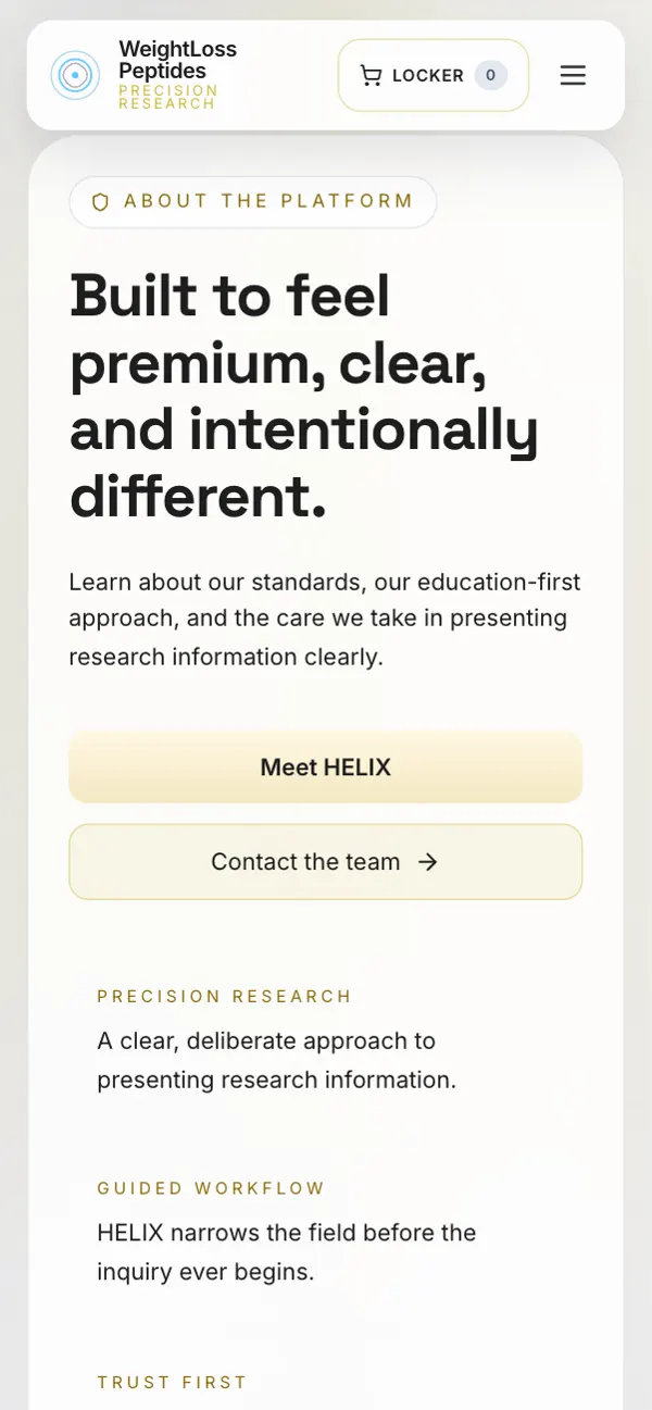 Weight Loss Peptides Precision Research on a phone