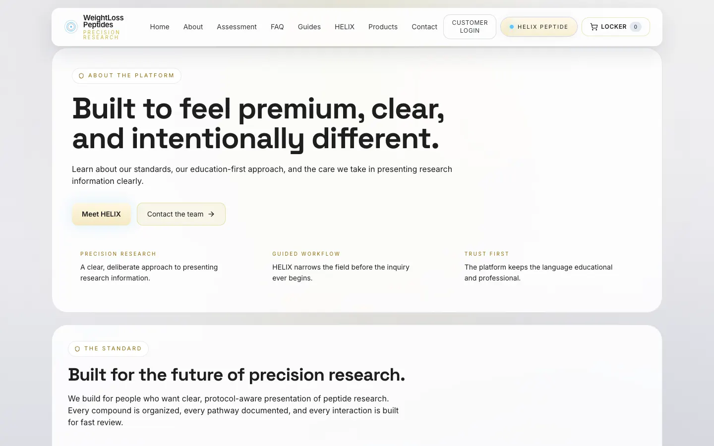 Weight Loss Peptides Precision Research: Meet HELIX