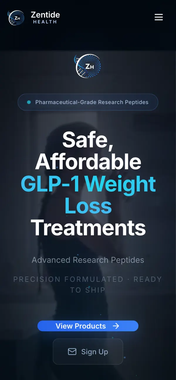 Zentide Health on a phone