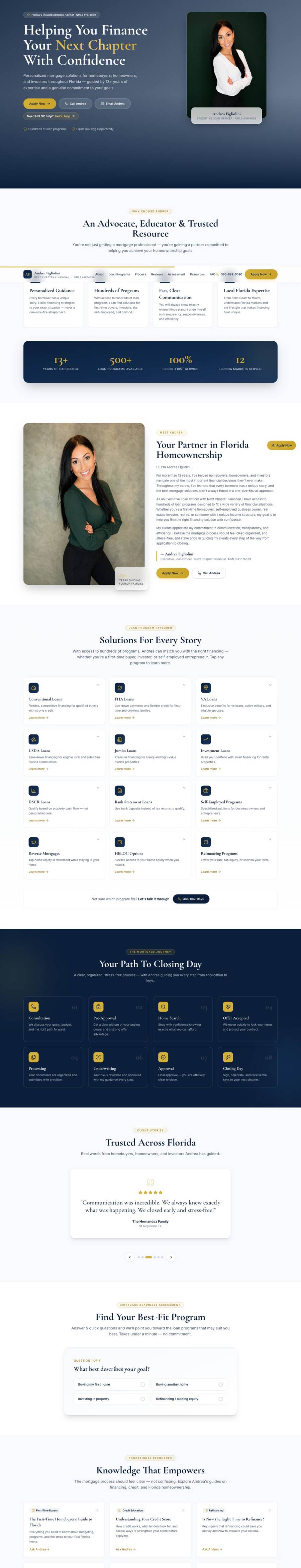 Apply with Andrea website by Chenzo Designs