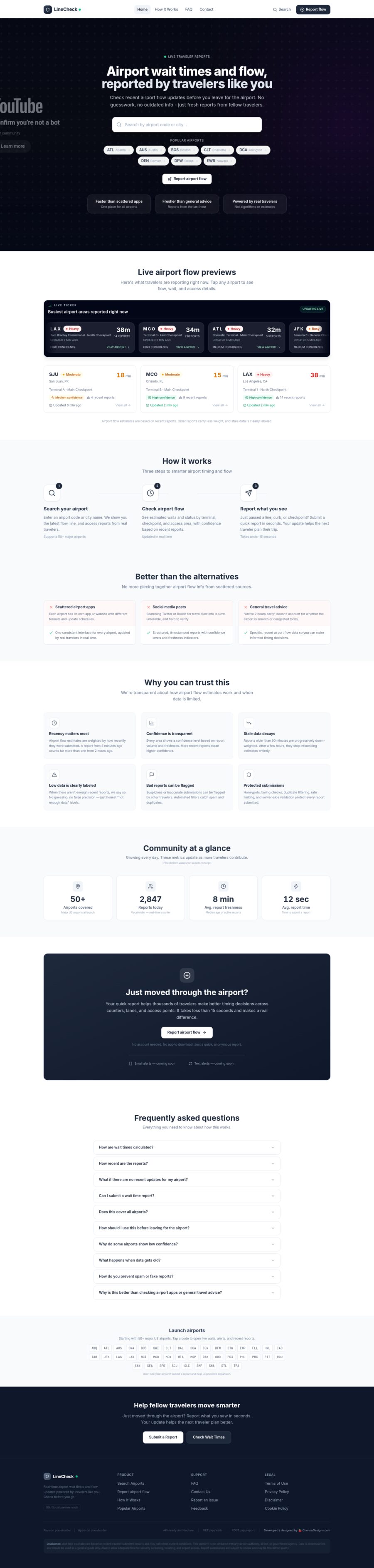 LineCheck website by Chenzo Designs