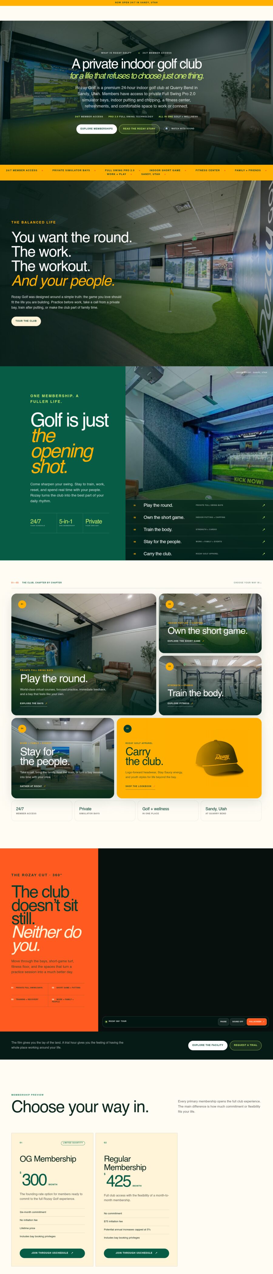 Rozay Golf website by Chenzo Designs
