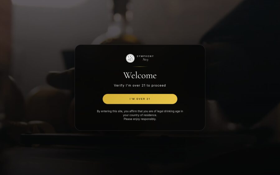 Symphony No. 3 Rum website by Chenzo Designs