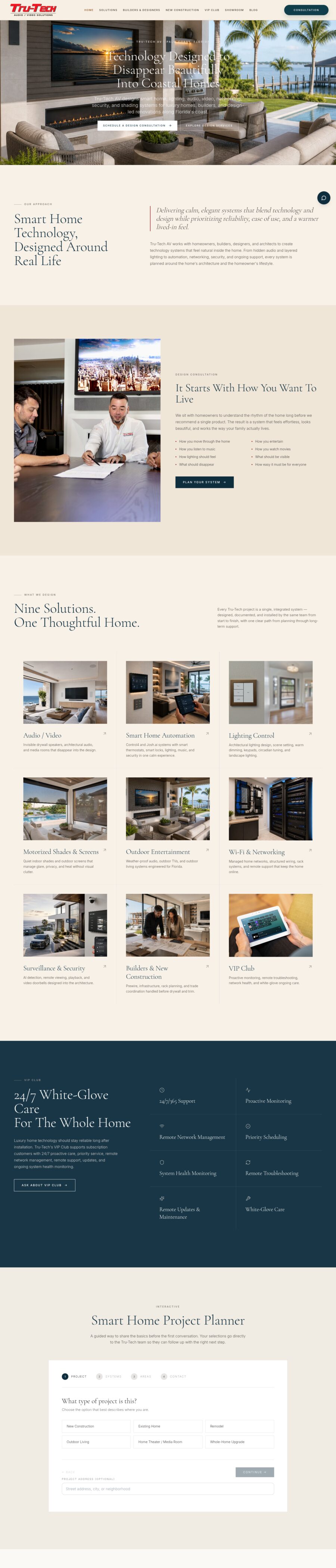 Tru-Tech AV website by Chenzo Designs